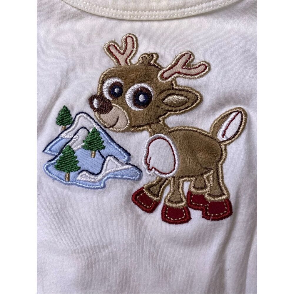 Old Navy Garanimals Baby Reindeer Fleece Hoodie Bodysuit Set 0-3 Months Winter - Picture 3 of 6